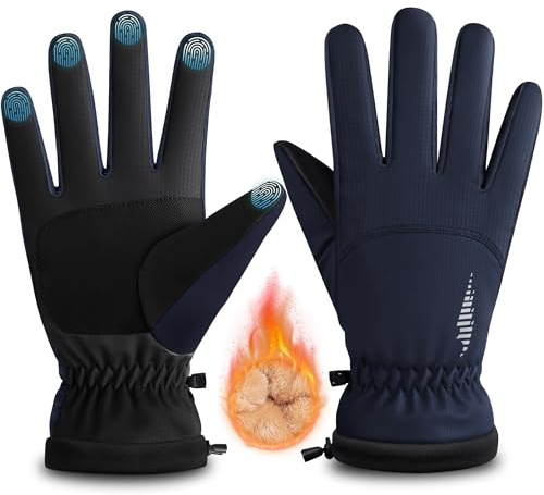 rivmount Guanti invernali per uomini e donne, guanti termici, guanti da ciclismo impermeabili, guanti touchscreen antivento, guanti da sci caldi per corsa, sci, escursionismo, ciclismo, moto RG802