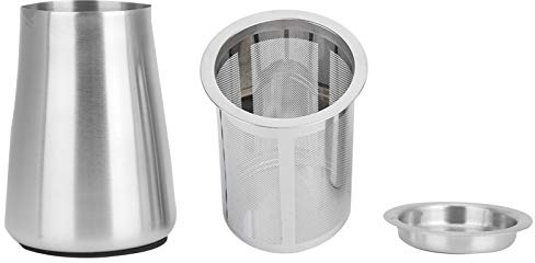 304 Stainless Steel Coffee Powder Sifter, Mesh Filter, Non Slip Base, Matte Brushed Clean Brush, for Coffee Filter with Cup Body 7.3x10.3x6.3cm, 5.3x8.3x6.3cm