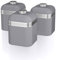 Swan SWKA1020GRN Retro Kitchen Storage Canisters, Set of 3, Iron, 1 Litre, Grey