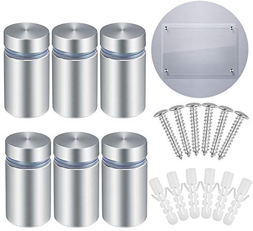 Schilderhalter Edelstahl 25 Stück Werbung Schraube 12 x 27mm Werbenägel Glas Abstandshalter Wandabstandshalter für Schilder Displays