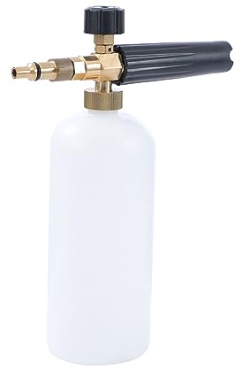 Aim Tools Snow Foam Lance Compatible with Nilfisk/Huter/Anlu/Kew/Alto & A&R Pressure Washer, 1L Foam Cannon Jet Wash Soap Dispenser Bottle with Adjustable Spray Nozzle for Car Washing