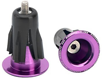 Fahrradlenker-Endstopfen, Aluminiumlegierung, Outdoor-Sport, Lenkerstopfen, 1 Paar (lila)