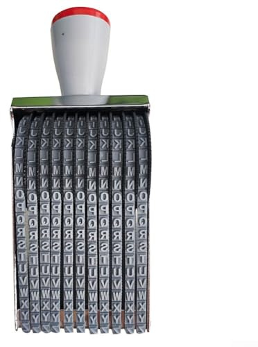 Tampon à rouler durable pour numérotation par lots, courroie rotative pour un codage précis, convient pour l'emballage d'artisanat et les projets de bricolage (1 12 bits)