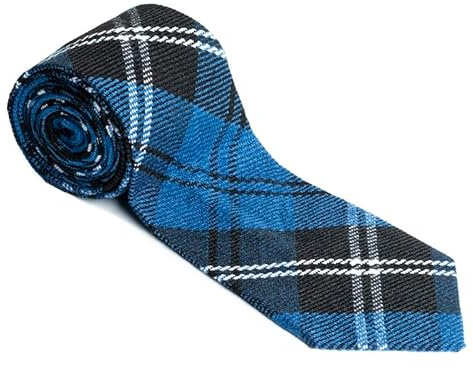 BELGLY Neck Ties for Men, Scottish Highland Tartan Neckties, Tartan kilt Check Tie, Acrylic Clan Wool Men Ties