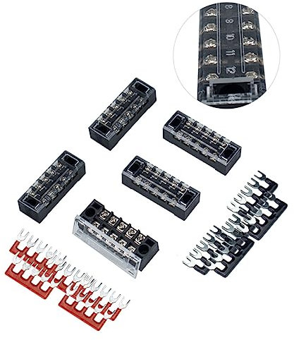 OKUMEYR 5juegos Bloques De De Posiciones Regleta De Barrera De Tornillo Robusta Limpia