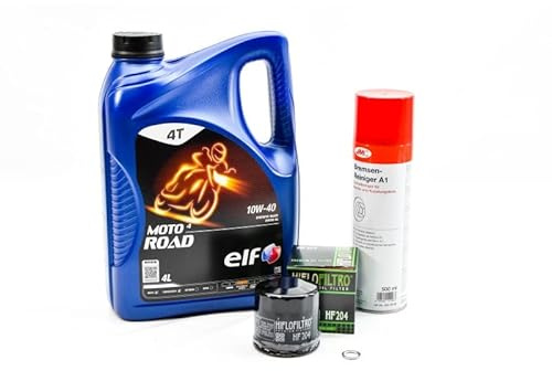 Kit Entretien Vidange Standard pour YAMAHA FJR 1300 de 2003 à 2021 - E.LF MOTO 4 ROAD 10w40 4L