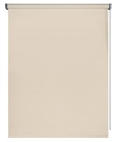 Verdunkelungsrollo für Fenster mit Bohren Thermorollo Hitzeschutz Sichtschutz Fensterrollo Ink. Montagematerial Verdunkelung Rollo Blickdicht Verdunklungsrollo STORESDECO Creme 140x180 cm (BxH)