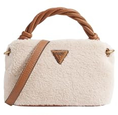 GUESS sac à main sac à épaule bandoulière Shaida Top Handle Crossbody Bag Natural/Cognac écru