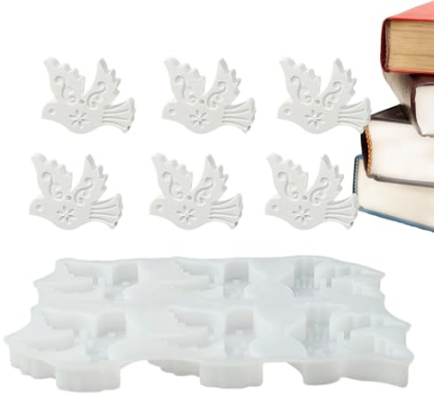 Stampo in silicone colomba della pace – Strumento fai da te, stampo da tavolo in 6 pezzi, forma in silicone per gesso di cemento per arte di fusione, progetti | Adatto per sapone, cioccolato, candela,