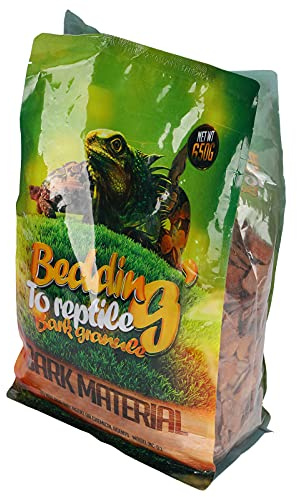 Astillas de Corteza de Terreno Forestal Sustrato de Madera Natural para Reptiles, Ropa de Cama Desodorizante con Absorción de Humedad para Lagartos, Serpientes, Tortugas, Bolsa de 650 G para