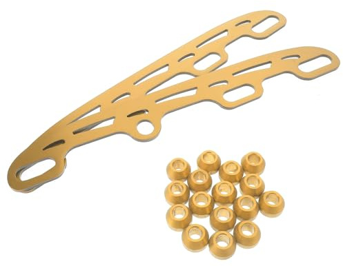 Toyvian Cuchillas de Patines de Hockey sobre Hielo Acero Inoxidable 290mm Doradas para Reemplazo Profesional, Palas de Patinaje Artístico y Hockey, Accesorios para Patines en