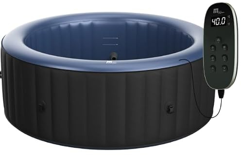 MSpa Bergen SPA Hinchable Circular 4-6 Personas con hidromasaje Air Jet, calefacción, filtración Inteligente y desinfección UVC