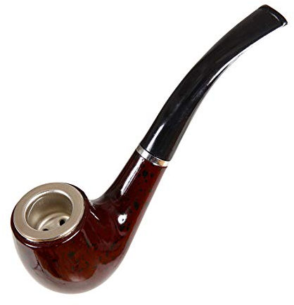 Braune Tabak Pfeife Kostüm-Zubehör 14,5 cm Detektiv Opa Greis Großvater Sherlock Holmes Attrappe