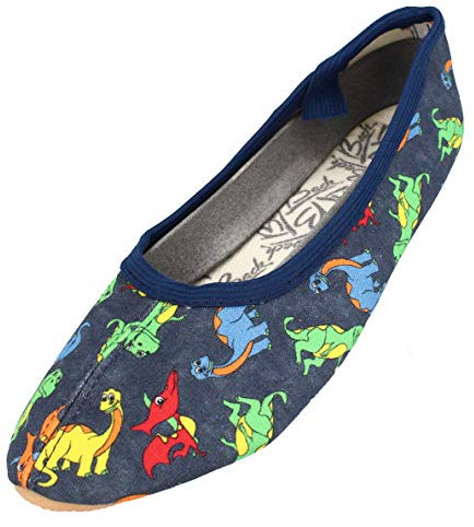 Beck Unisex Kinder Dinosaurus Gymnastikschuhe, Blau, 32 EU