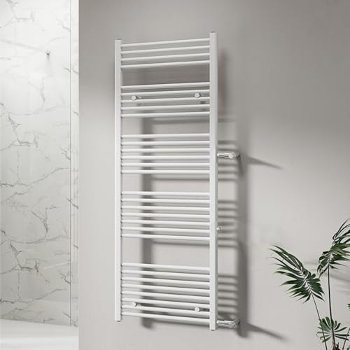 WITEN&NOCK Badheizkörper 1600x500 mm Designheizkörper Seitenanschluss Nabenabstand 500 & 900 mm Handtuchtrockner Handtuchwärmer gerade weiß