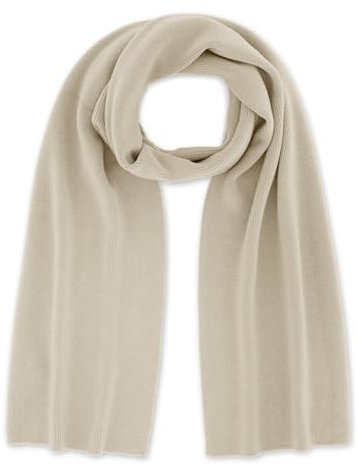 FALKE Unisex Winter-Schal Scarf Half-Cardigan Merino U Sc Wolle schnelltrocknend warm 1 Stück, Beige Melange 4043, ONESIZE