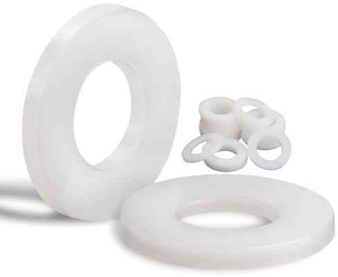 Mbsomnus 20 Stück Kunststoff Unterlegscheiben M20-35MM Nylon Unterlegscheiben Karosseriescheiben Kunststoffscheiben Beilagscheiben für Maschinen Elektrische Geräte Klempner M3 M4 M6 M8 M10 M20