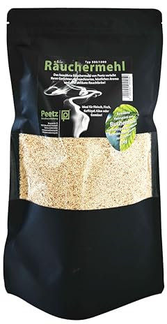 Peetz Serrín para ahumar, 2 virutas de madera de haya de 500 g (1 kg), para ahumar en caliente y en frío