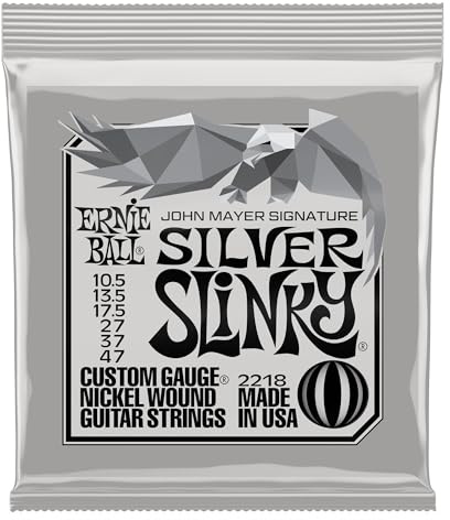 Ernie Ball John Mayer Silver Slinky Nickel Wound Electric Guitar Strings - 10.5-47 Gauge