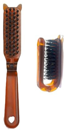 Spazzola pieghevole da viaggio – Spazzola per capelli | Spazzola per capelli da viaggio | Spazzola per capelli antistatica | Robusta spazzola per capelli tascabile | Spazzola portatile per lo styling