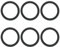 ECSiNG 6PCS Strainer Basket Gasket Compatible with Blanco Compatible with Franke Outer Diameter 113.2mm Inner Diameter 86.3mm Thickness 2mm Fits 3 1/2 Basket Drain