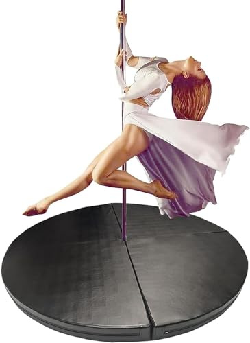 Dance Pole Static Dancing Pole Crash Mat, Gymnastic Exercise Yoga Fitness Dance Mat, Pole Dancing Safety Mat, 1.2in/2in/4in Thick，Black(100cm/3ft/39in,Thick 10cm/4in)