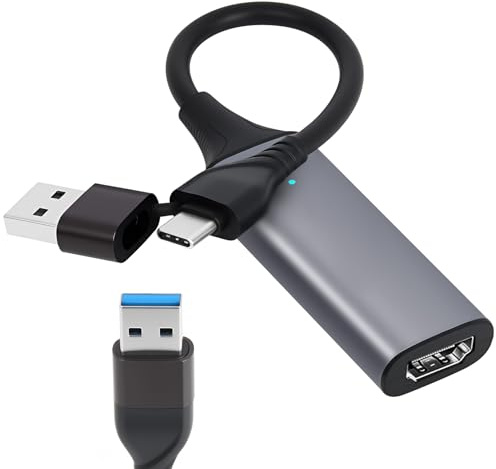 Video Capture Card 4K60HZ 3.0 HDMI to USB C Streaming Device 1080P 60FPS Input Audio Game Recording for Switch PS5 PS4 Xbox TV Stick DSLR Camera iPad MacBook PC Mac OBS Laptop Phone (Same Model 2)