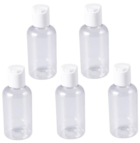OFFIGAM Set 15 Pezzi Bottiglie da Viaggio 75 Ml in Plastico Ricaricabili e Resistenti per Shampoo, Detergente Viso e Corpo, per Viaggi e Attività All'aperto Colore Casuale