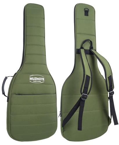 MUZNOTE Electric Guitar Bag Electric Guitar Case Reinforced 0.6 In Thick Sponge Soft Padded Guitar Case Electric Guitar Gig Bag,Back Hanger Loop for 39 Electric Guitars