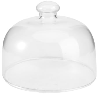 TOBBOMEY Cubierta para Tartas de Vidrio Transparente Diámetro Campana Alimentos Reutilizable para Exhibición Panadería Eventos Picnic y Bodas