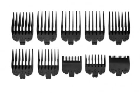 10 Piezas Peines Maquina Cortar Pelo para Wahl, Klipperschutz-Set Compatible con Mayoría Cortapelos, Peine Límite para Cortapelos Corte 1,5-25mm, Maquina de Pelar Profesional Set
