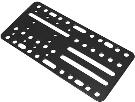 Luocute Placa de Montaje de Freno de Mano USB, Soporte de Palanca de Cambios SIM Racing de Acero Inoxidable Ajustable con Orificios Múltiples, Adaptador de Montaje de Escritorio de Freno de Mano