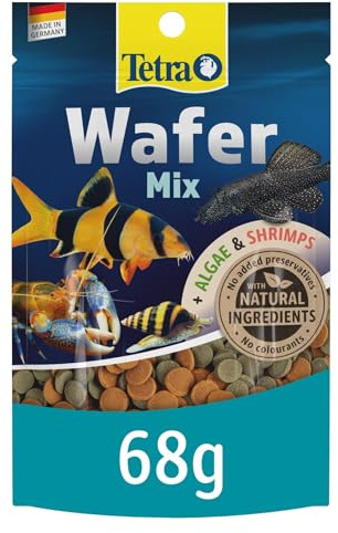 Tetra Fish Food Variety Wafers, Complete Fish Food for All Bottom-Feeding Fish and Crustaceans, 68 g