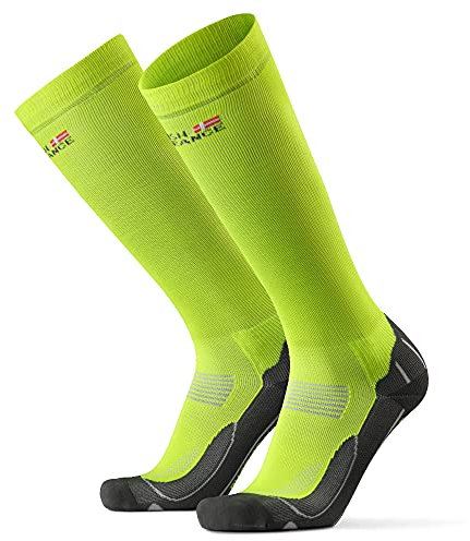 Abgestufte Kompression Socken für Männer & Frauen EU 35-38 // UK 3-5 Gelb - 1 Paar