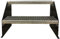 2 Stufen Standtreppe Stahltreppe freistehend Breite 110cm Höhe 42cm Schwarz/Robuste Außentreppe/Stabile Industrietreppe für den Außenbereich