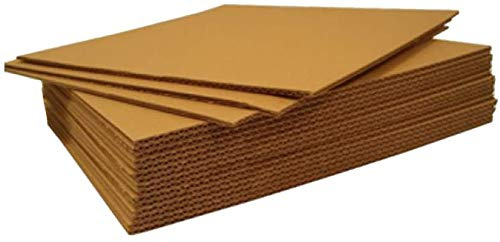 50 x Double Wall Cardboard Sheets Corrugated Pads Dividers Arts Craft Shipping Postal Board (420mm x 594mm A2)