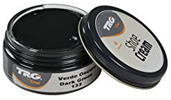 TRG The One - Wax-Based Protective Cream for Leather Shoes | Shoe Polish for Leather and Synthetic Leather | Nourishes, adds Shine and maintains Color | Shoe Cream # 133 Dark Green, 50ml