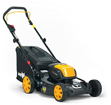 Mowox EM 4140 PX-Li - Tondeuse à Gazon à Batterie Lithium 40V/4,0 Ah. 41 cm de Coupe avec Carter Acier, pour Jardins jusqu'à 400m² avec Batterie et Chargeur