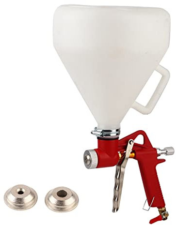 Air Hopper Spray Gun, 6L Capacity Aluminum Alloy Drywall Texture Sprayer Render Spray Hopper Gun with 3 Nozzle 4mm/6mm/8mm for Ceiling Wall Texture Drywall Render Plaster Painting