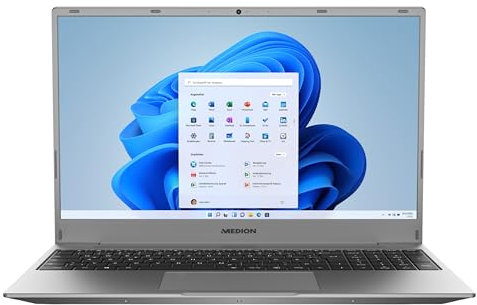 MEDION E16402 40,7 cm (16,1 Zoll) Full HD Notebook (Intel Core i3-1135G7, 8GB DDR4 RAM, 512GB M.2 PCIe SSD, Intel Iris Xe Grafik, HD Webcam, Win 11 Home)