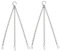 D.A.Y. Republic Two 14 Three Point Heavy Duty Metal Hanging Basket Chains - Heavy Duty Weatherproof Chain for Garden Hanging Flower Baskets (Two Metal Chains)