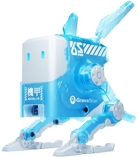 GravaStar Alpha 65W USB C Ladegerät Robot GaN Charger USB C Netzteil 3-Port Schnellladegerät für IOS, Steam Deck (Eisblau)