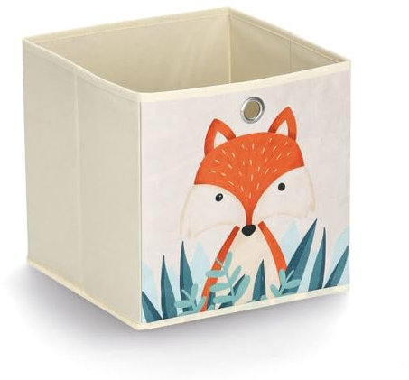 Zeller 14478 Aufbewahrungsbox Fuchs, Vlies, beige, ca. 28 x 28 x 28 cm