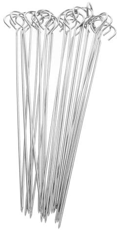 Toyvian 30 Pezzi Ago Grill in Acciaio Inox Ago Per Arrostire Spiedino Di Pollame Spiedini in Acciaio Inox Per Grigliare Strumento Per Spiedini Di Carne Silver Acciaio Inossidabile
