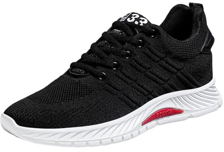 Dasongff Baskets Rehaussantes Homme avec Talon Invisible 6cm/8cm/10cm Taller, Sneakers Maille Mode Bout Rond Chaussures de Sports Ascenseur à Lacets Compensée Marche Gym Course Basquet Randonnée