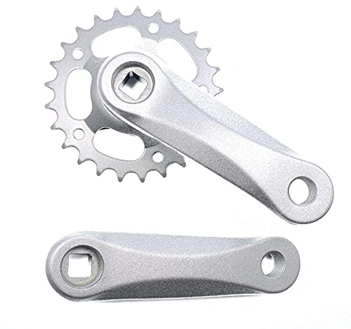 TANGSIYANG Guarnitura MTB 25 / 28T Bambini Bicycle Grulenkset Single Speed Set a manovella Foro Quadrato Alluminio Alloy102 114mm Parti della Bici a(25T 102mm)