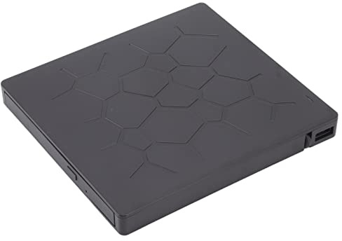 Plyisty Extern DVD-enhet, USB 3.0 Typ C Ultra Slim Bärbar DVD CD-brännare med 6 i 1 Kortläsare, för Bärbar Stationär PC Mac OS X