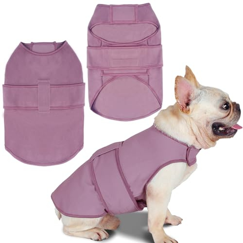 Caslfuca Chaleco calmante para perros pequeños, medianos y grandes, para interiores y exteriores, fuegos artificiales, truenos, viajes, separación (rosa, S)