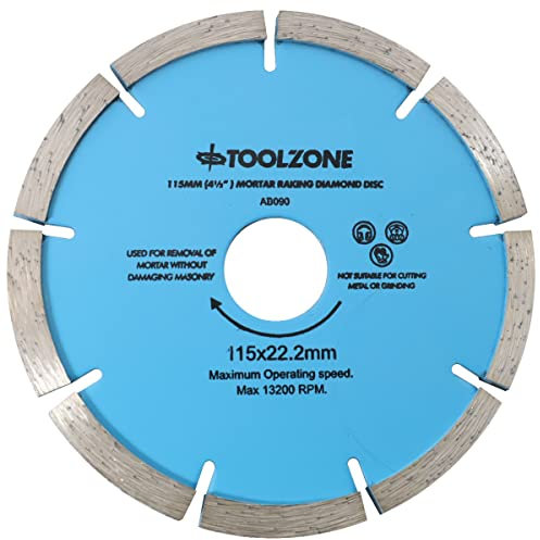 Toolzone 115mm (4-1/2) Mortar Raking Angle Grinder Disc