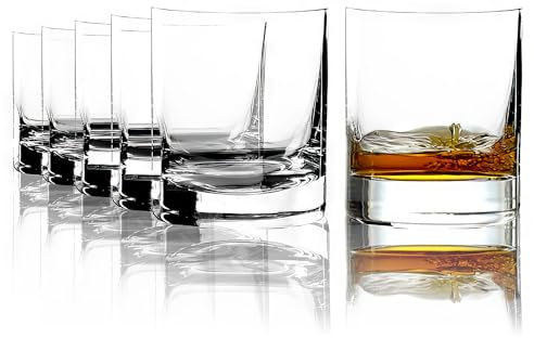 Stölzle Lausitz Vasos de Whisky New York Bar Set 6 Piezas 250 ml – Tumbler Elegantes de Cristal Sin Plomo – Vasos Premium para Whisky, Bourbon y Scotch – Apto para Lavavajillas, Fabricado en Alemania